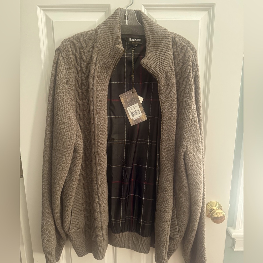NWT Barbour Gregor Zip Thru (Military Mari) size XXL